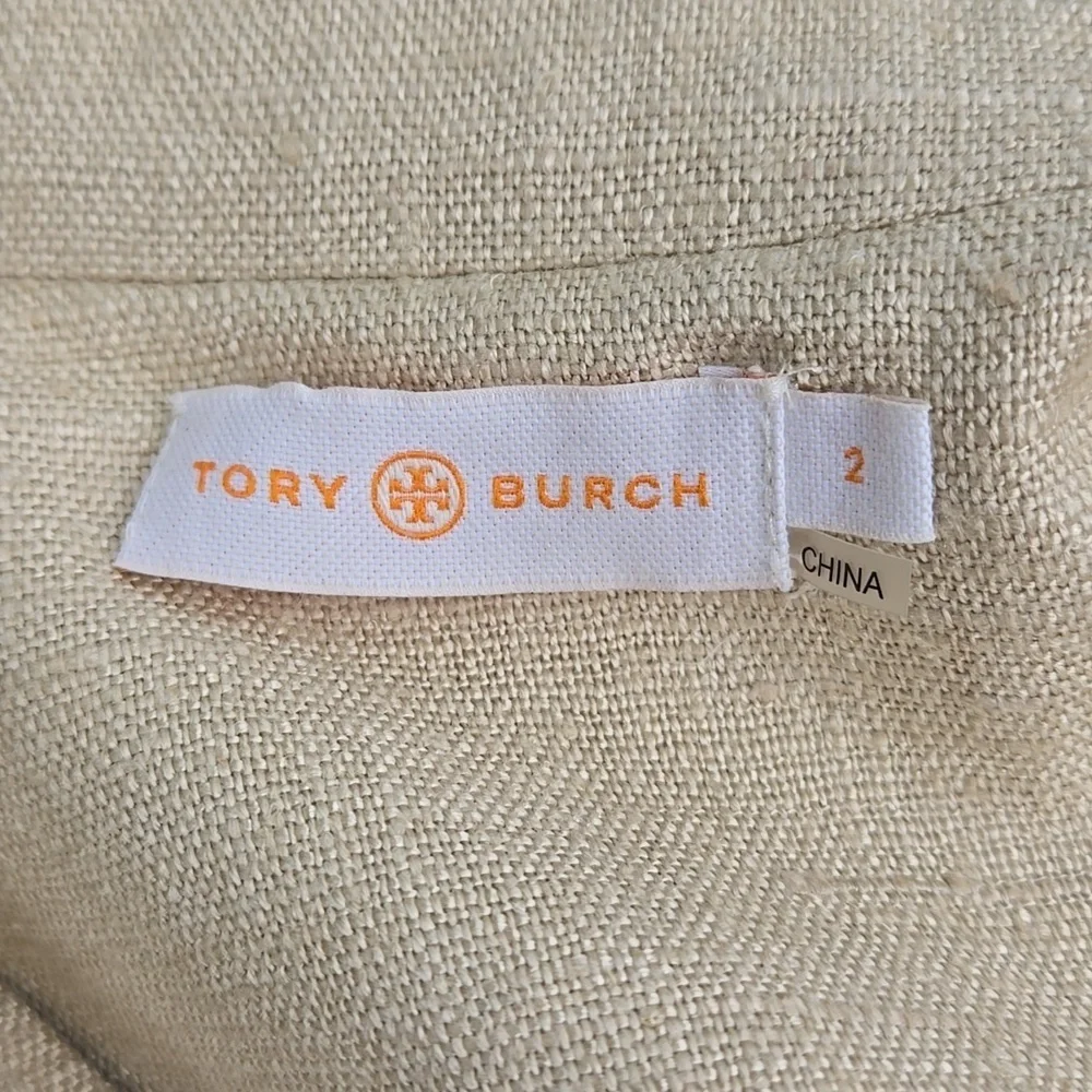 TORY BURCH Damian Silk Jacket In Indian Desert Size 2